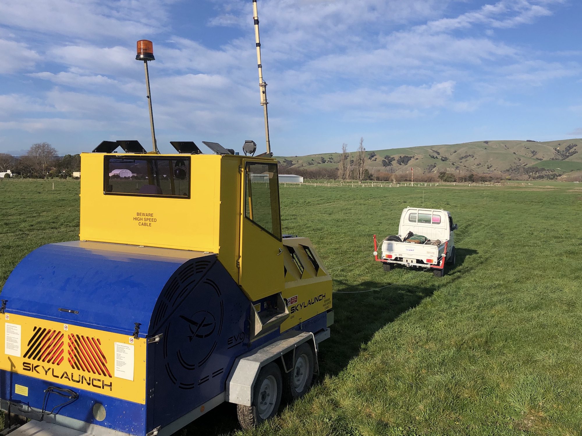 towing out two cables